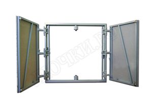 Люк под плитку Нажимной Железяка, 2 створки Люк под плитку Нажимной Железяка, 2 створки