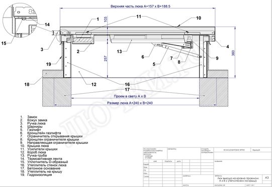 Люк для выхода на кровлю Оптимус 1000*1100 Люк для выхода на кровлю Оптимус 1000*1100