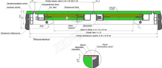 Люк-дверь под покраску Техно Противопожарный 2 створки 1600*1200 Люк-дверь под покраску Техно Противопожарный 2 створки 1600*1200