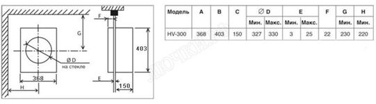 Вытяжной вентилятор HV-300 Вытяжной вентилятор HV-300