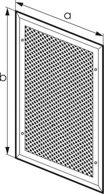 Решетка металлическая с перфорацией ПВС накладная 100*450 Решетка металлическая с перфорацией ПВС накладная 100*450